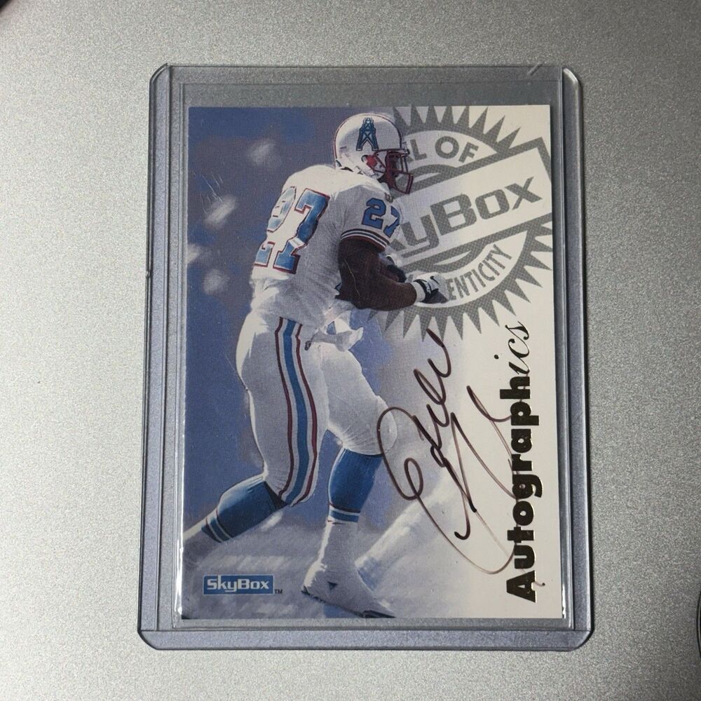 1997 Skybox Autographics Eddie George Autograph Auto Oilers Titans Ohio